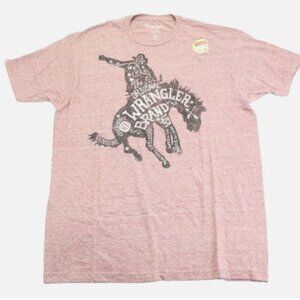 Wrangler Premium Quality Comfort Fit Buckin Bronco T-Shirt Tee Men's Size L